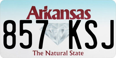 AR license plate 857KSJ
