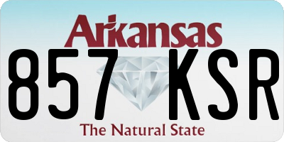AR license plate 857KSR