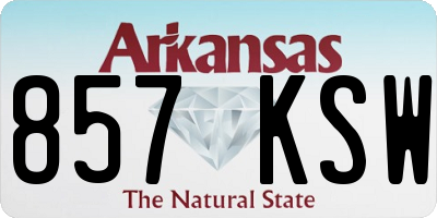 AR license plate 857KSW