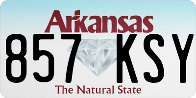 AR license plate 857KSY