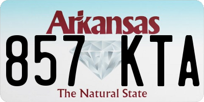 AR license plate 857KTA