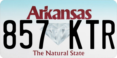 AR license plate 857KTR
