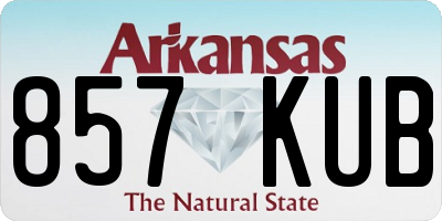 AR license plate 857KUB