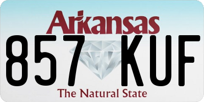 AR license plate 857KUF