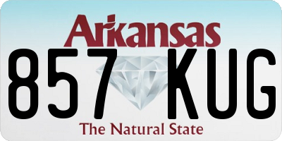 AR license plate 857KUG