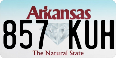 AR license plate 857KUH