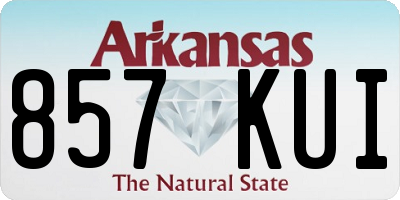 AR license plate 857KUI
