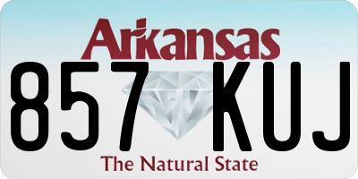 AR license plate 857KUJ