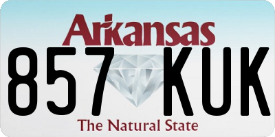 AR license plate 857KUK