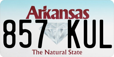 AR license plate 857KUL