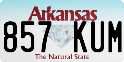 AR license plate 857KUM