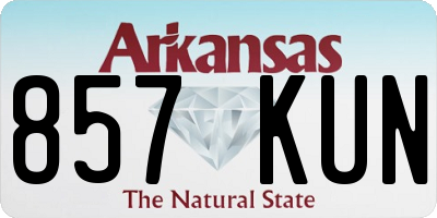 AR license plate 857KUN