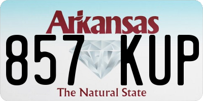 AR license plate 857KUP