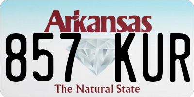 AR license plate 857KUR
