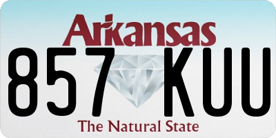 AR license plate 857KUU