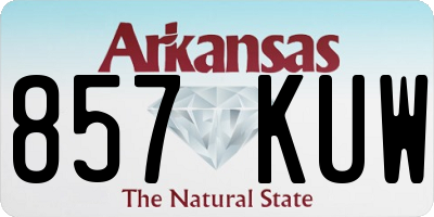 AR license plate 857KUW