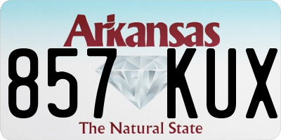 AR license plate 857KUX