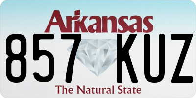 AR license plate 857KUZ