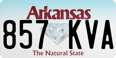 AR license plate 857KVA