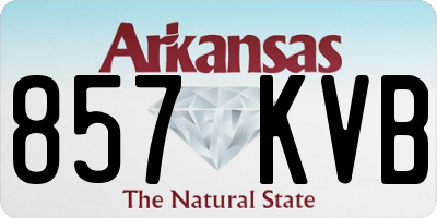 AR license plate 857KVB
