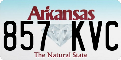 AR license plate 857KVC