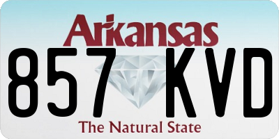 AR license plate 857KVD