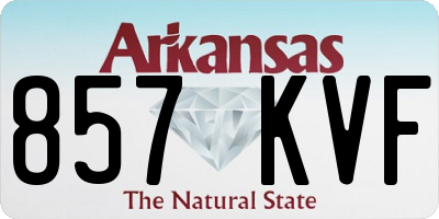 AR license plate 857KVF