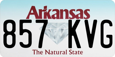 AR license plate 857KVG