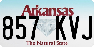 AR license plate 857KVJ