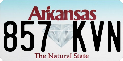 AR license plate 857KVN