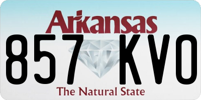 AR license plate 857KVO
