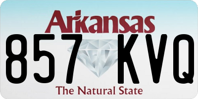AR license plate 857KVQ