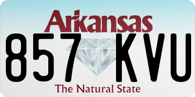 AR license plate 857KVU
