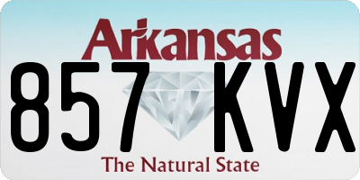 AR license plate 857KVX