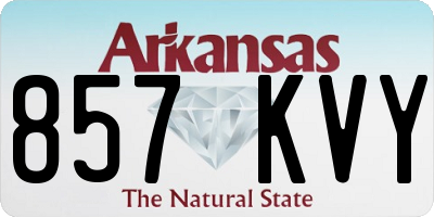 AR license plate 857KVY