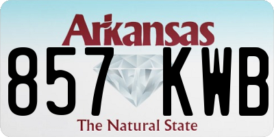 AR license plate 857KWB