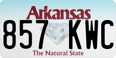 AR license plate 857KWC
