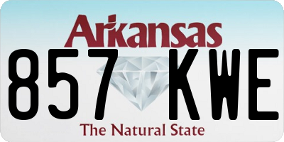 AR license plate 857KWE