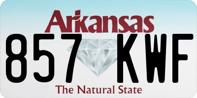 AR license plate 857KWF