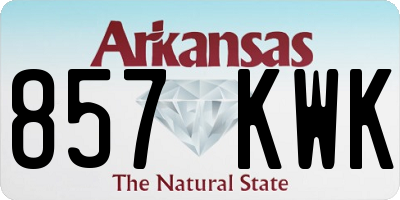 AR license plate 857KWK