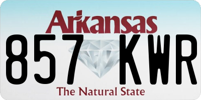 AR license plate 857KWR