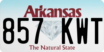 AR license plate 857KWT