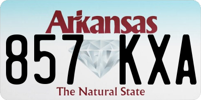 AR license plate 857KXA