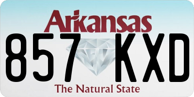 AR license plate 857KXD