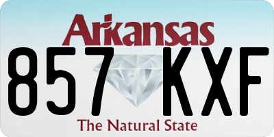 AR license plate 857KXF
