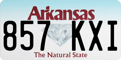 AR license plate 857KXI