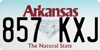 AR license plate 857KXJ
