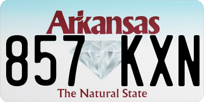 AR license plate 857KXN