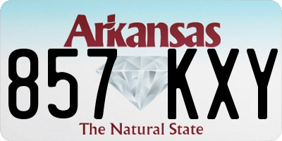AR license plate 857KXY