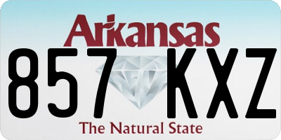 AR license plate 857KXZ